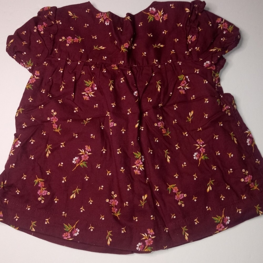 Girls Gap floral short sleeve button down shirt - Picture 14 of 14